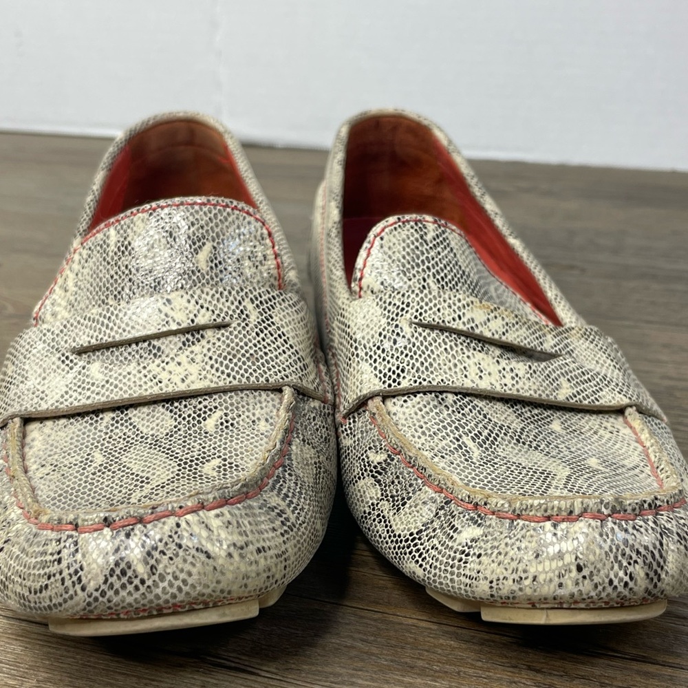 Cole Hann Air Shoes Women’s Driving Penny Loafers Snake Print Leather, 8 1/2 - Picture 4 of 11